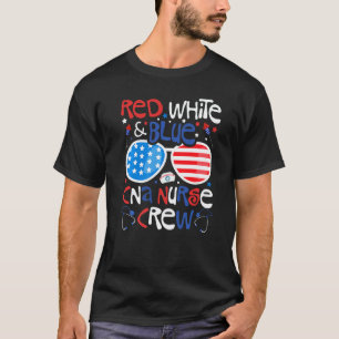 Camiseta 4 De Julho Vermelho Branco Azul Cna Enfermeira Tri