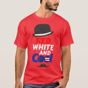 Camiseta 4 De Julho Vermelho Branco E Legal (1)