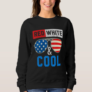 Camiseta 4 De Julho Vermelho Branco E Óculos De Sol Legal M