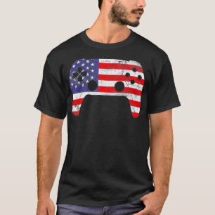 Camiseta 4 de julho Vídeo Jogo Jogo Jogo Jogo Crianças Home