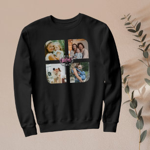Camiseta 4 Dia de as mães de Memória da Família de Colagem 