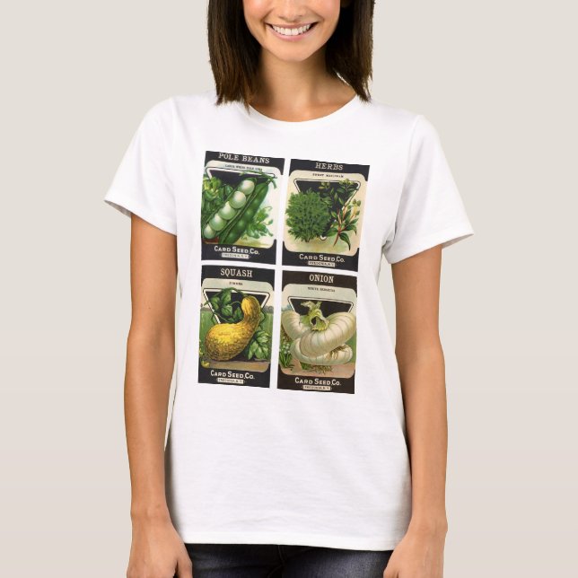 Camiseta 4 Diferentes Designs de Arte de Rótulo de Pacote d (Frente)