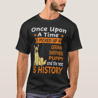 Camiseta 4 Era Uma Vez Eu Peguei Um Pastor Alemão P