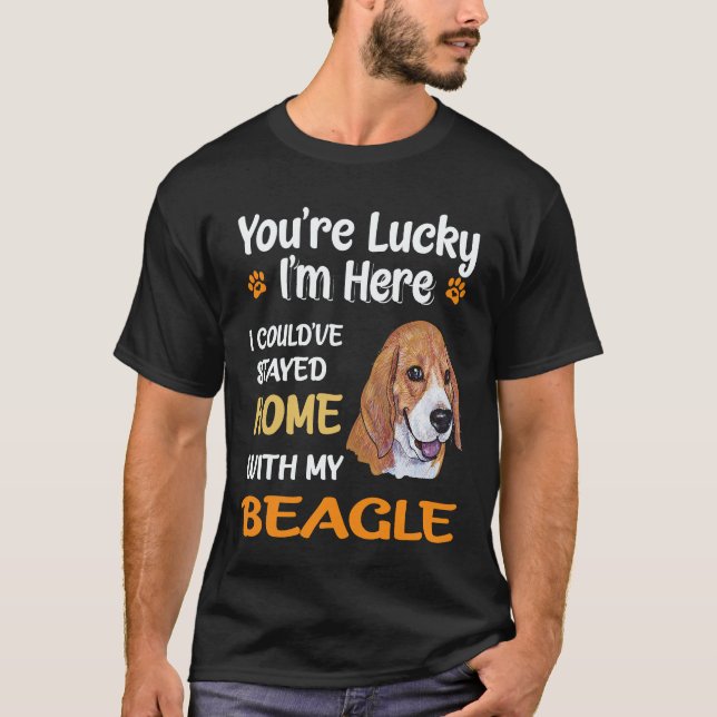 Camiseta 4 Fiquei em Casa Com Meu Beagle (Frente)
