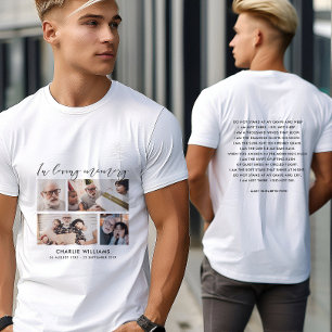 Camiseta 4-Foto Em Memória Carinhosa Funeral/Homenagem