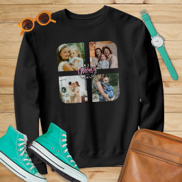Camiseta 4 Fotos Colagem Memória Familiar Dia das Mães