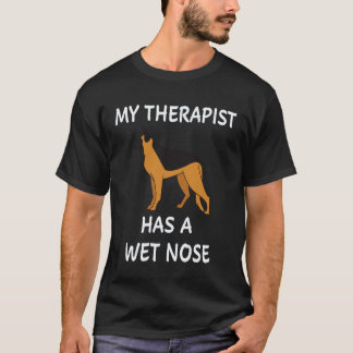 Camiseta 4 Meu Terapeuta Tem Um Pastor Alemão Com Nariz Mol