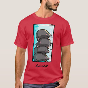 Camiseta 4 Moles por Litro de Piada de Ciência da Química