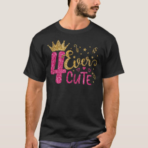 Camiseta 4 Nunca Feliz 4.º Aniversário de 4 Anos
