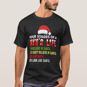 Camiseta 4 Palcos Da Vida Humana Papais noeis Engraçados Pa