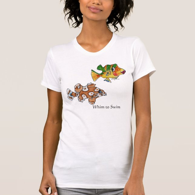 Camiseta 4 Peixes de desenho animado (Frente)