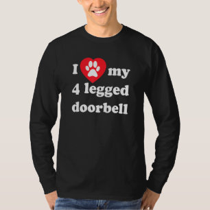 Camiseta 4 Pernas Eu Amo Meu Coração De Cachorro A Barrar À