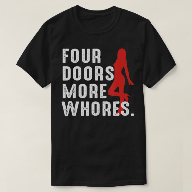 Camiseta 4 Quatro Portas Mais Putas (Frente do Design)