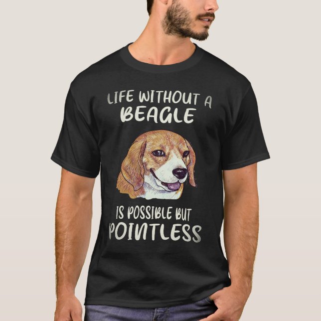 Camiseta 4 Vida Sem Um Beagle (Frente)