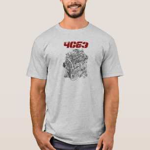 Camiseta 4g63 o motor Mitsubishi eclipsa o carro da