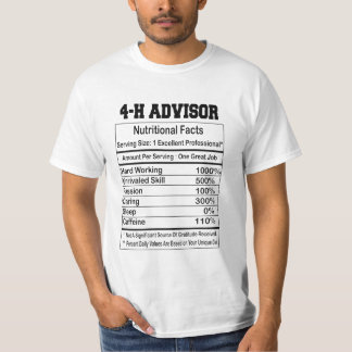 Camiseta 4H Conselheiro de Fatos Nutricionais