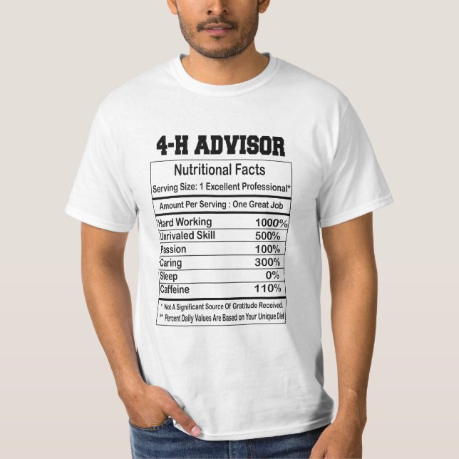 Camiseta 4H Conselheiro de Fatos Nutricionais (Frente)