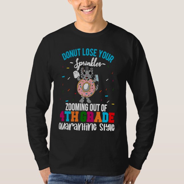 Camiseta 4th Grade Graduation Quarantine Donut Kitty Meme G (Frente)