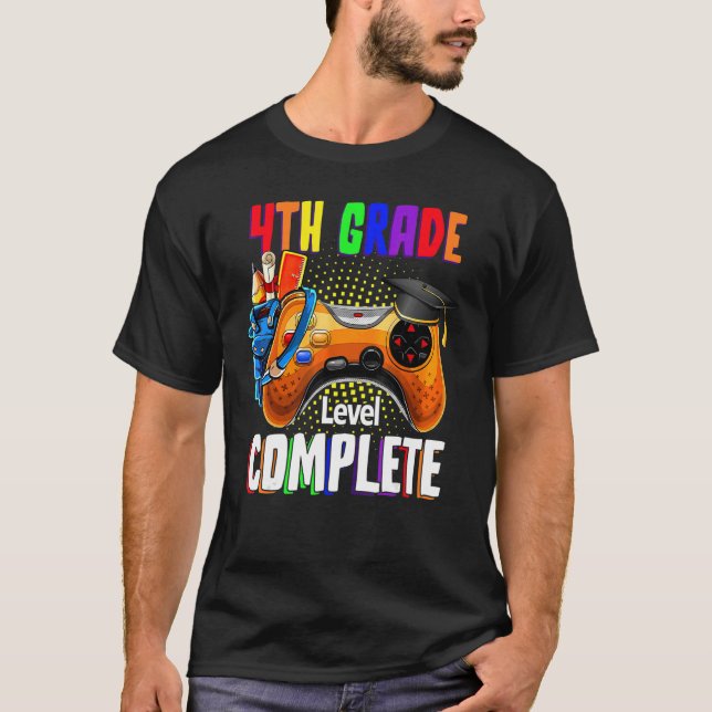 Camiseta 4th Grade Level Complete Last Day Of School Gradua (Frente)