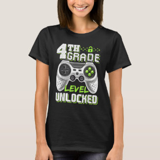 Camiseta 4th Grade Level Unlocked Game On 4th Grade Back To