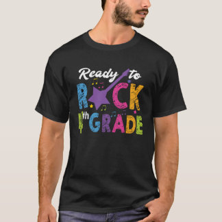 Camiseta 4th Grade School Ready to Rock Fourth Back to Scho
