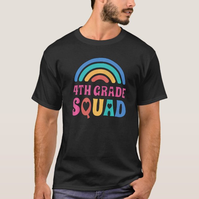 Camiseta 4th Grade Squad Fourth Teacher Student Team Back T (Frente)