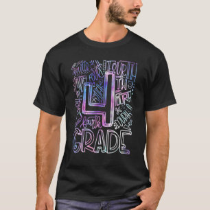 Camiseta 4th Grade Typography Team Teacher Back To School