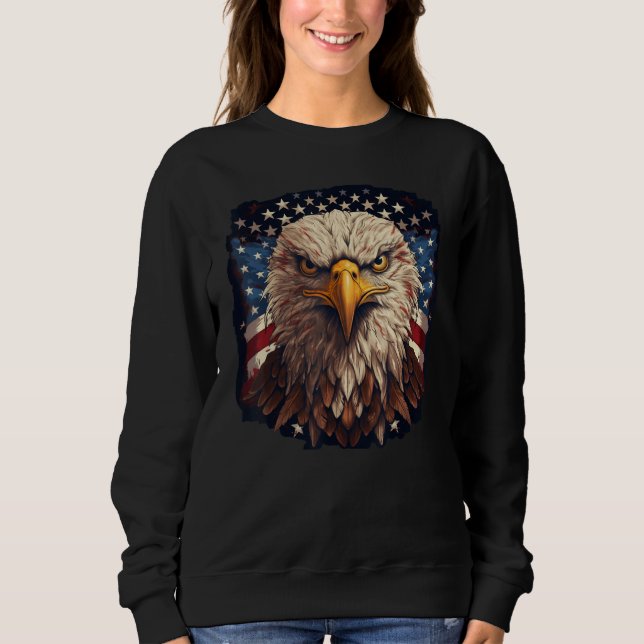 Camiseta 4th July American Eagle Flag  Independence Day (Frente)