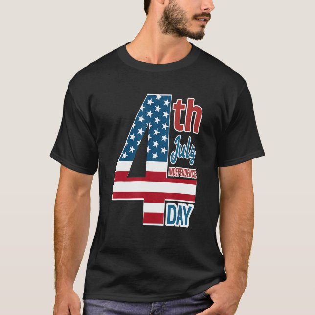 Camiseta 4th of July 2023 Independence Day With USA America (Frente)