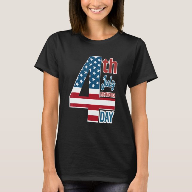 Camiseta 4th of July 2023 Independence Day With USA America (Frente)