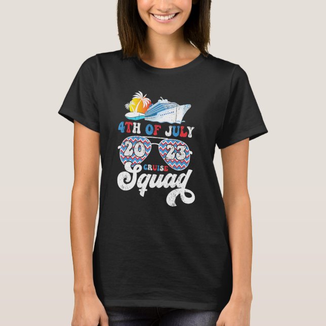 Camiseta 4th Of July Cruise Squad 2023 Patriotic American F (Frente)