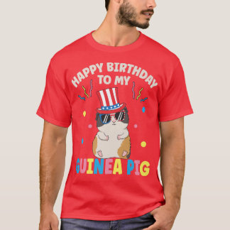 Camiseta 4th of July Design for a Patriotic Guinea Pig owne