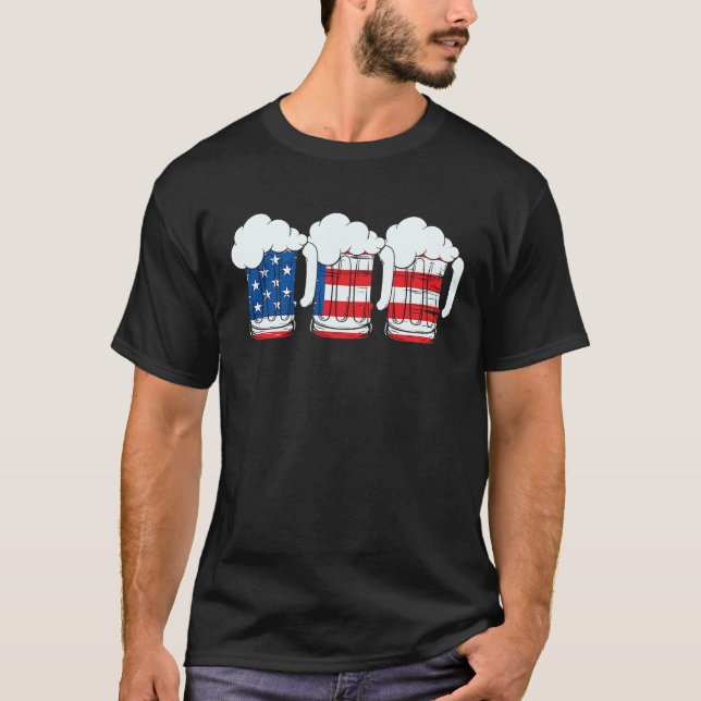 Camiseta 4th of July Family Matching Clothes Red Blue White (Frente)