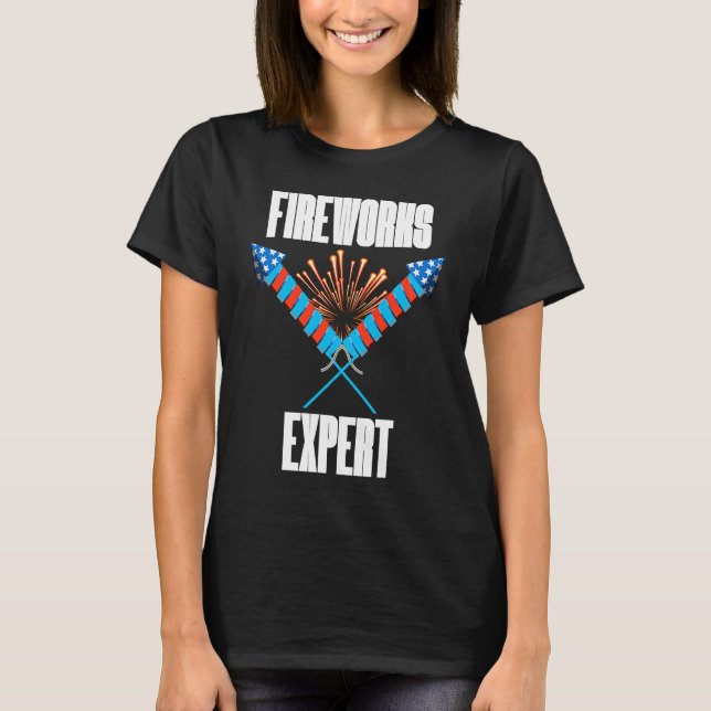 Camiseta 4th of July Fireworks Expert  Event Coordinators (Frente)