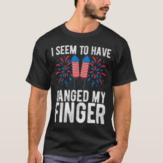 Camiseta 4th of July for Men Funny Amputee Finger Amputee 4
