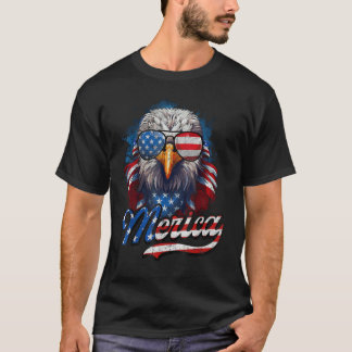 Camiseta 4th of July Merica Eagle USA Flag American Indepen