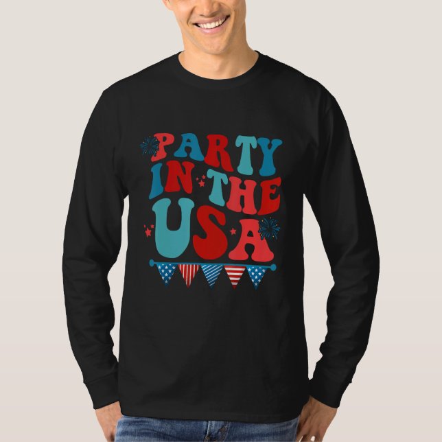 Camiseta 4th of july Mom And Girl baby PINK PARTY in the US (Frente)