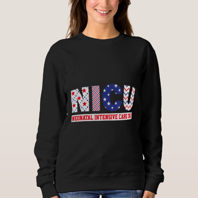 Camiseta 4th Of July Nurse Life American USA Flag NICU Nurs (Frente)