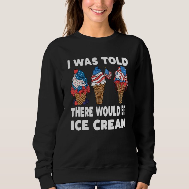 Camiseta 4th Of July Patriotic American Ice Cream Cone (Frente)
