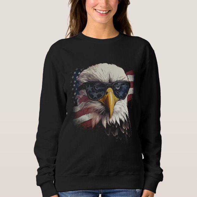 Camiseta 4th of July Patriotic  Bald Eagle  July 4th (Frente)