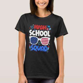 Camiseta 4th of July Patriotic High School Squad Teacher Fu