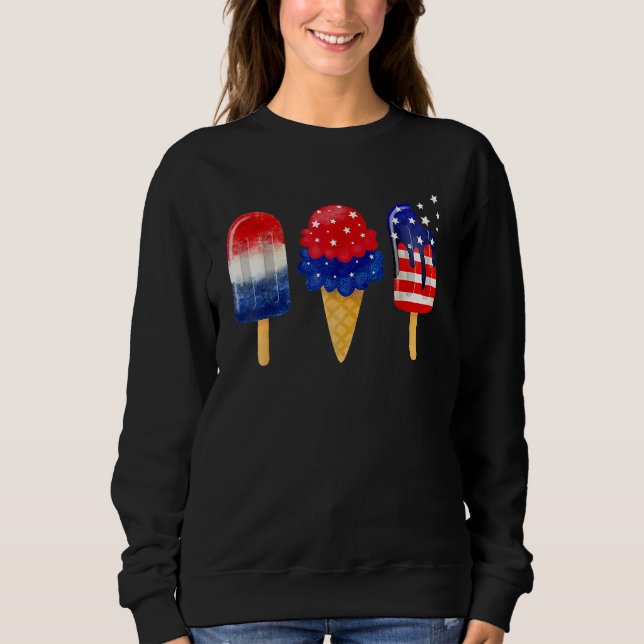 Camiseta 4th Of July Popsicle American Flag Patriotic Summe (Frente)