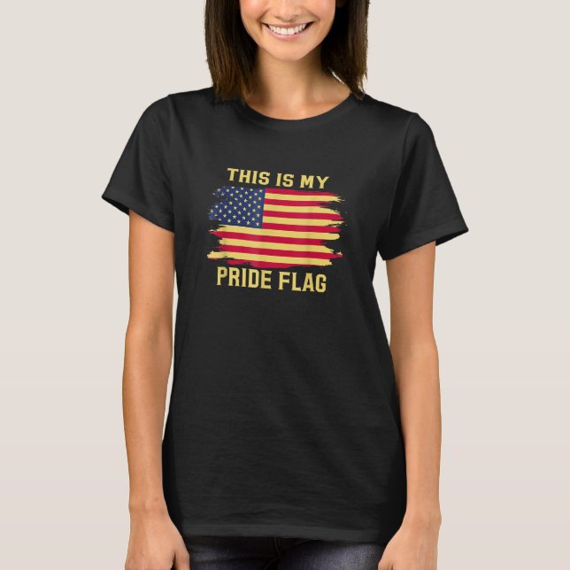 Camiseta 4th Of July This Is My Pride Flag USA American Pat (Frente)