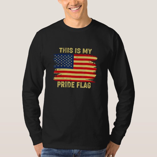 Camiseta 4th of July This Is My Pride Flag USA American Pat (Frente)