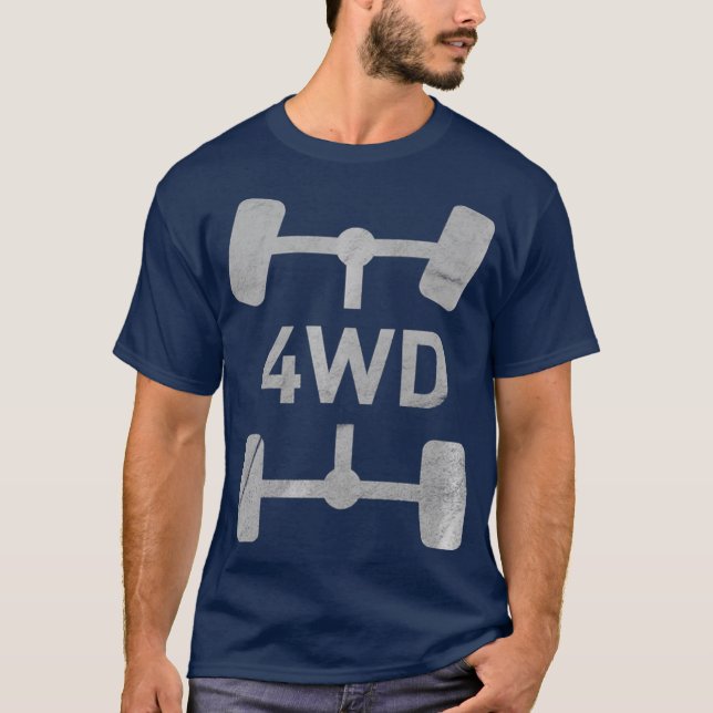 Camiseta 4WD Retro Ofroad Overland 4x4 (Frente)