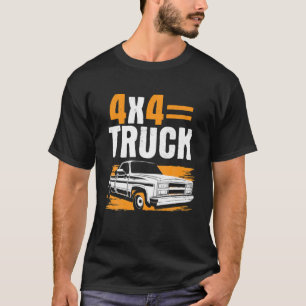 Camiseta 4X4 Caminhão de Recebimento de SUV Rockabilly de