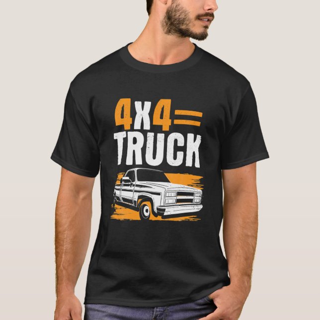 Camiseta 4X4 Caminhão de Recebimento de SUV | Rockabilly de (Frente)