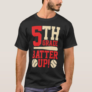 Camiseta 5ª série Bata Baseball Softbol De Volta à Escola