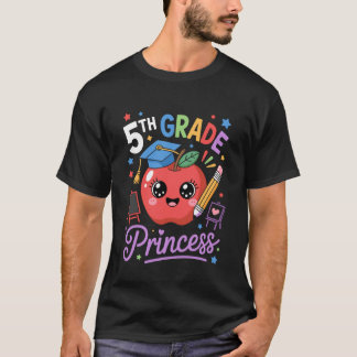 Camiseta 5ª Série Princesa Volta às Aulas Menina Engraçado 