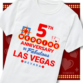 Camiseta 5º Aniversário de Casamento Fabuloso Casal de Las